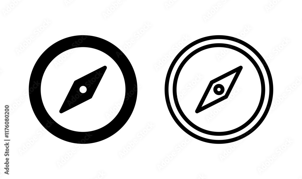 Compass icon logo design. arrow compass icon sign and symbol Compass icon logo design. arrow compass icon sign and symbol