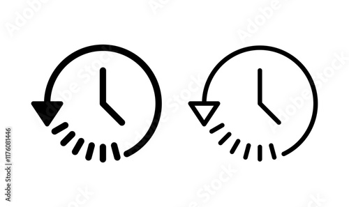 History icon logo design. recent event history sign and symbol