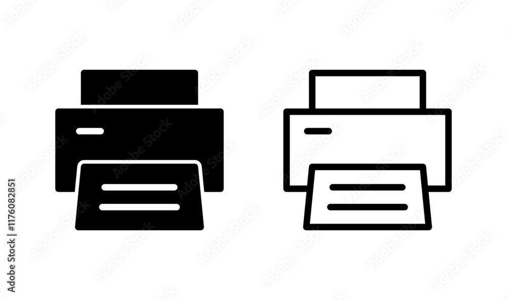 Print icon logo design. printer sign and symbol Print icon logo design. printer sign and symbol