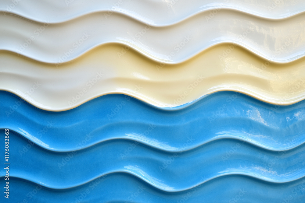 Fototapeta premium ceramic background with waves