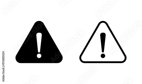 Exclamation danger icon logo design. attention sign and symbol. attention sign