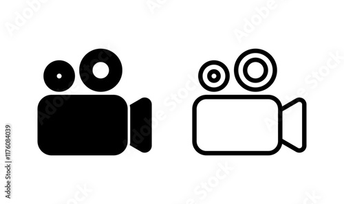 Video icon logo design. video camera sign and symbol. movie sign. cinema