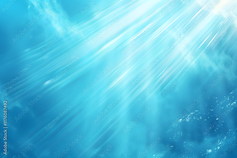 Abstract Light Rays on Blue Background with Particles Abstract Light Rays on Blue Background with Particles