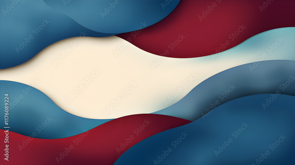 Fototapeta premium Abstract waves with matte textures creating an elegant product-friendly design