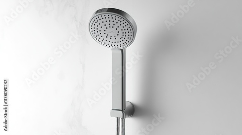 Wallpaper Mural Modern shower head on white marble tiled wall. Torontodigital.ca
