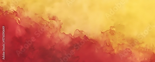 Elegant Ruby Red to Golden Yellow Gradient Wallpaper Background