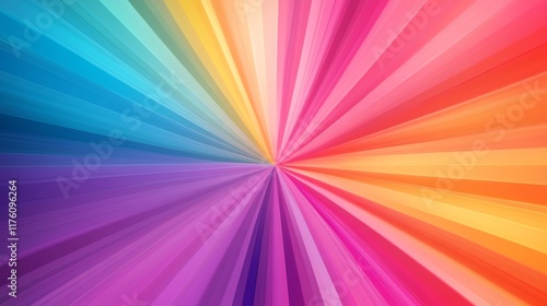 A vibrant burst of colors radiating from the center, creating a lively and energetic visual experience.