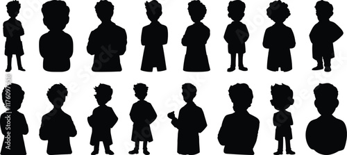 Doctor silhouettes set, medical pack of vector silhouette design, isolated background