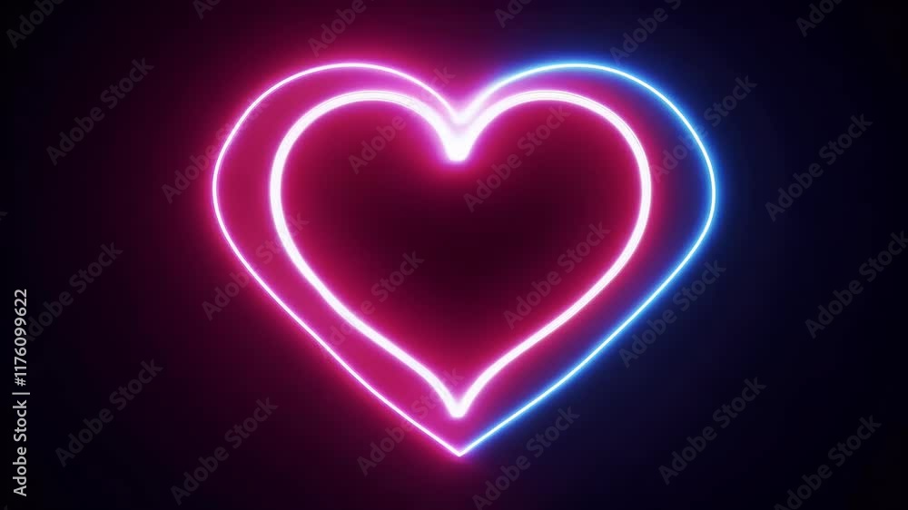 glowing animation radiant neon arts set dark background captures romantic vibes ddings anniversaries festive occasions glowing animation radiant neon arts set dark background captures romantic vibes ddings anniversaries festive occasions