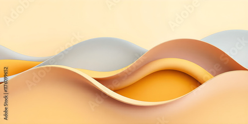 Abstract waves with matte textures creating an elegant product-friendly design