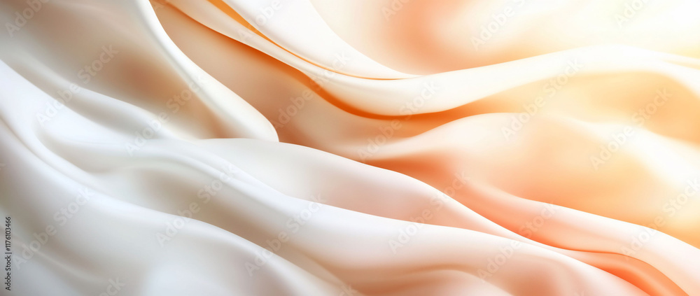 Soft, flowing cream colored fabric folds. Soft, flowing cream colored fabric folds.