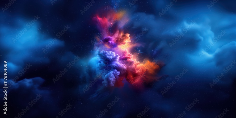 Fototapeta premium colourfull clouds of dust