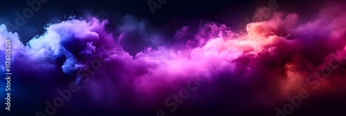 Vibrant Color Smoke Explodes Darkly