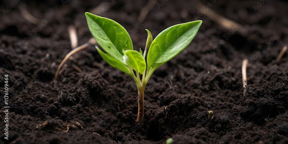 Seedling plant sprout soil spring nature gardening Seedling plant sprout soil spring nature gardening