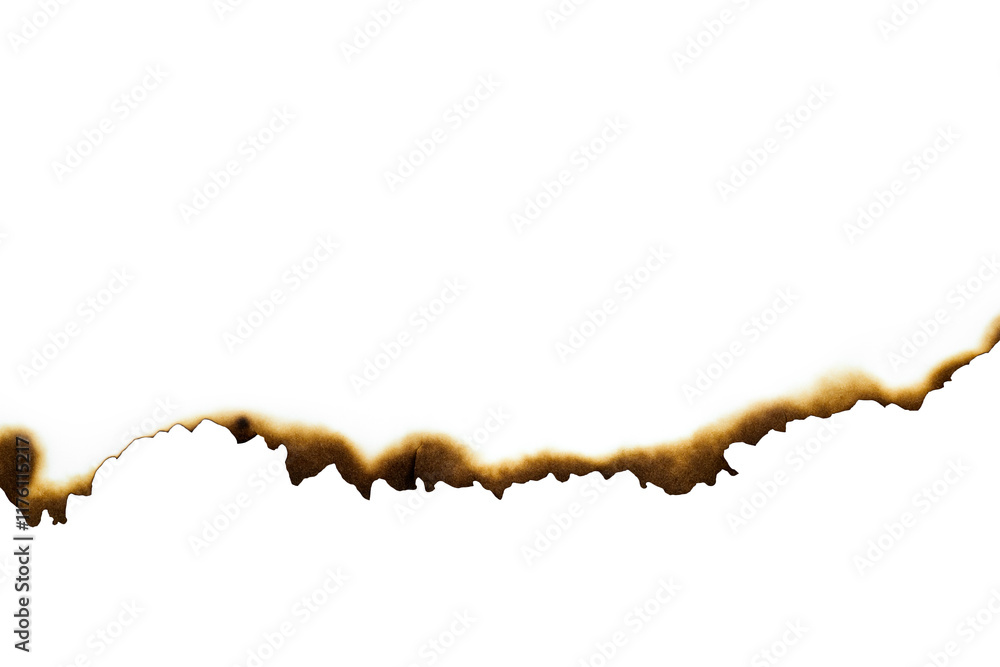 White paper burned edges isolated on white background with clipping path. White paper burned edges isolated on white background with clipping path.