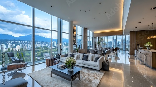 Luxury Penthouse with Panoramic City and Mountain Views