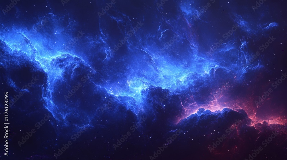 Fototapeta premium Explore the Enigmatic and Ethereal Beauty of a Nebula: A Cosmic Dance of Colors in the Vast Universe