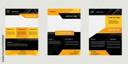 business flyer template for event advertising or promotional marketing. A4 design size. 