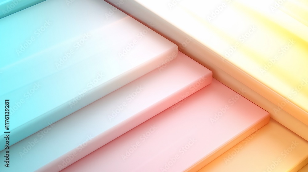 Fototapeta premium Abstract colorful steps background design.