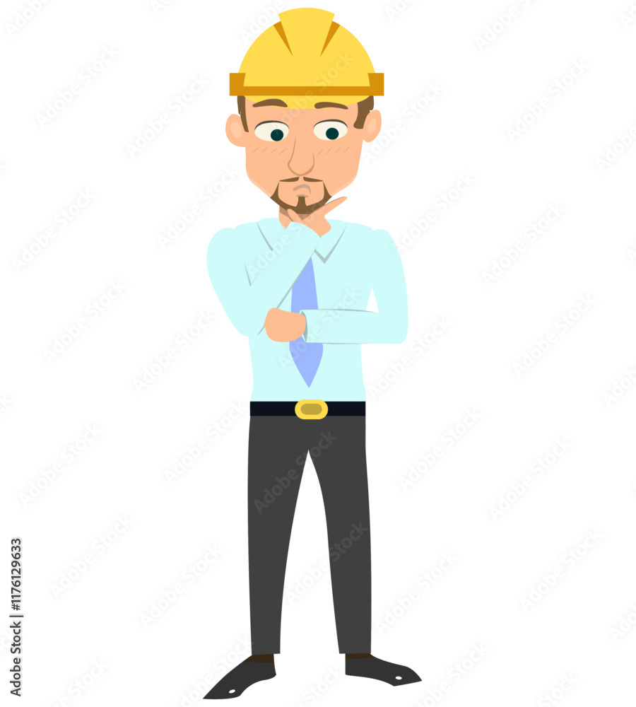 cute architect cartoon illustration, male architect cartoon character cute architect cartoon illustration, male architect cartoon character
