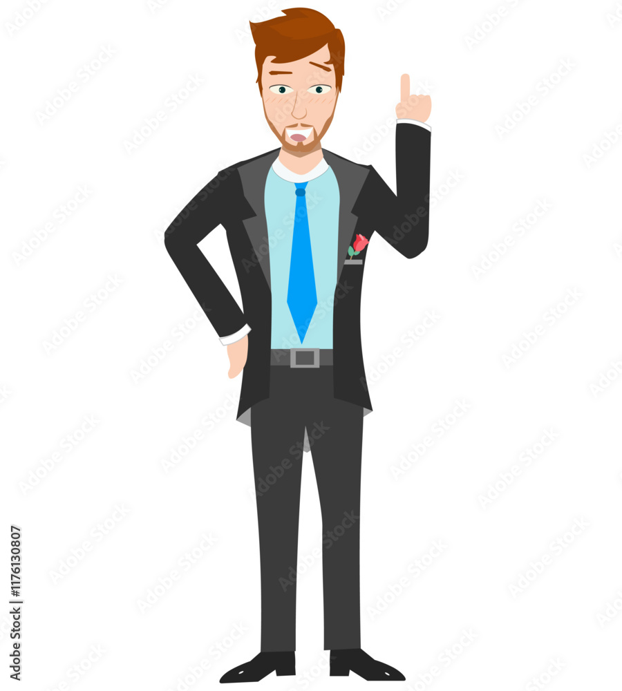 cartoon illustration of man wearing casual suit, cartoon character of man in formal dress cartoon illustration of man wearing casual suit, cartoon character of man in formal dress