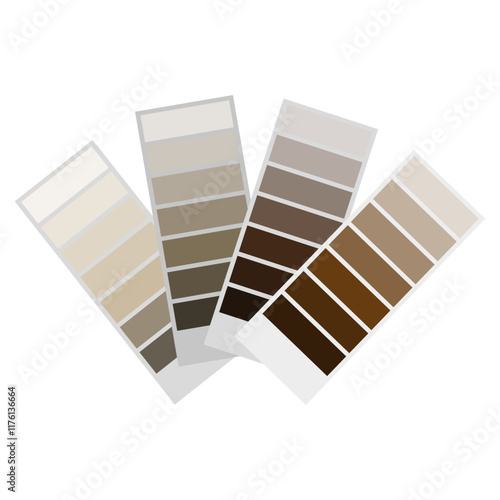 Wallpaper Mural Brown color palette. Gradient swatches for design. Neutral tones collection. Earthy shades vector. Torontodigital.ca