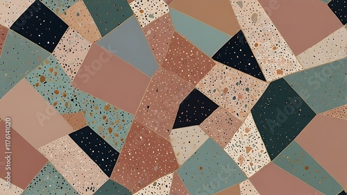 Simple Terrazzo Pattern In Muted Pastel Colors For A Calming Aesthetic