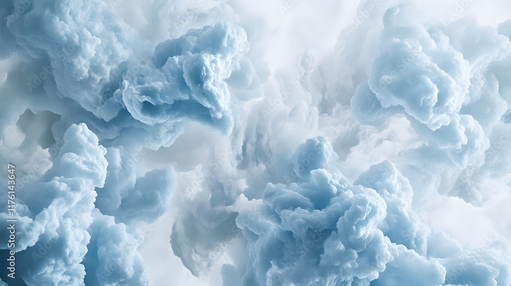 Abstract Blue Cloudscape Dreamlike Formation Abstract Blue Cloudscape Dreamlike Formation