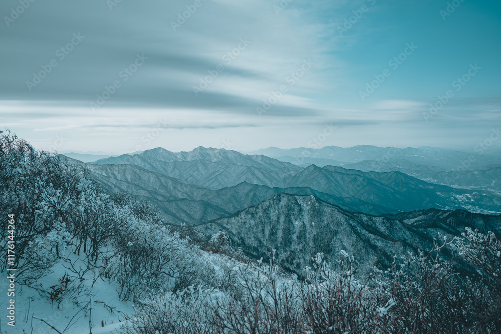 Obraz premium 한국의 겨울 덕유산