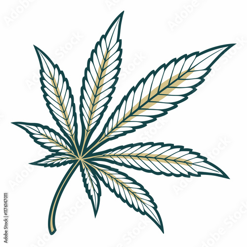 cannabis leaf vector. abstract cannabis marijuana leaf logo symbol