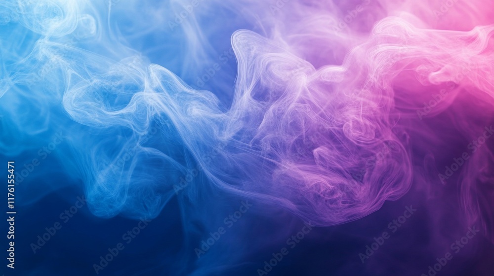 Abstract blue and pink smoke swirls on black background. Abstract blue and pink smoke swirls on black background.