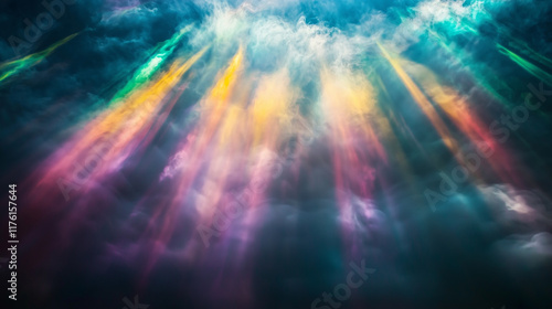 abstract background with rainbow light