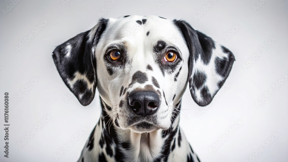 Adorable Dalmatian Puppy, Isolated White Background - High-Resolution Stock Photo Adorable Dalmatian Puppy, Isolated White Background - High-Resolution Stock Photo