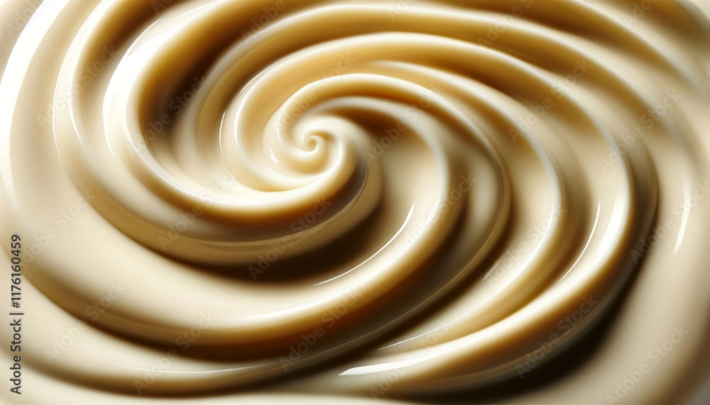 Glossy Cream Swirl Texture in Beige Tone Glossy Cream Swirl Texture in Beige Tone