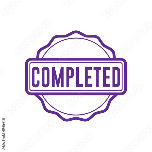 Completed Stamp Graphic design vector element simple and modern