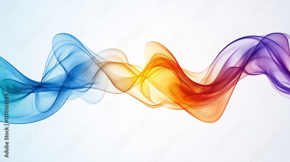 Naklejka premium Abstract colorful wave flowing design.