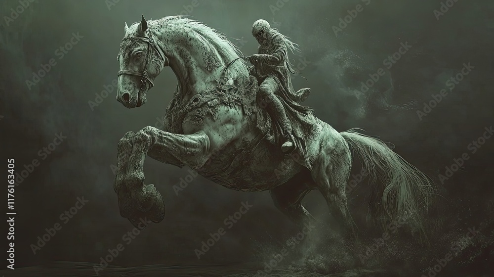 Stone Rider on a Leaping Spectral Horse Stone Rider on a Leaping Spectral Horse