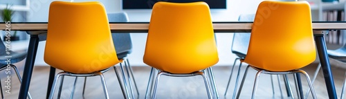 Bright Chairs in Modern Workspace Setting