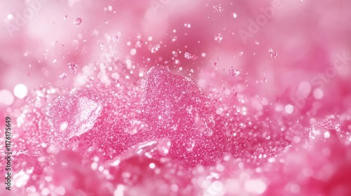 Pink Glitter Splash Abstract Background Image