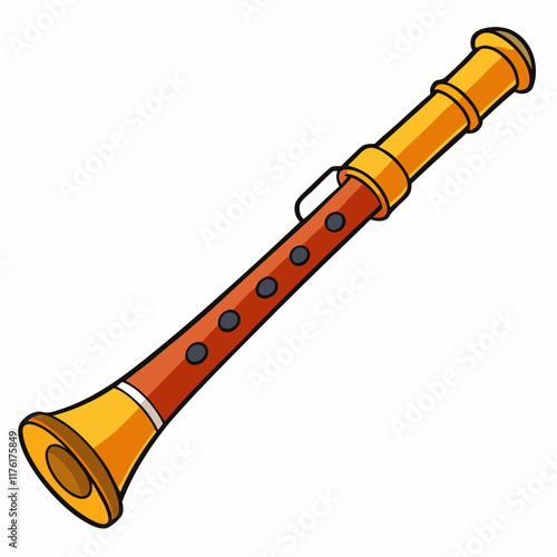 Colorful of an English Horn, vector illustration 