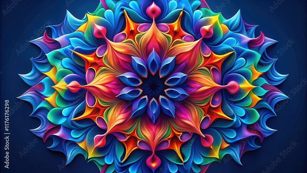 A symphony of vibrant hues, swirling in a mesmerizing dance of color and form, creating a captivating abstract floral pattern. A symphony of vibrant hues, swirling in a mesmerizing dance of color and form, creating a captivating abstract floral pattern.