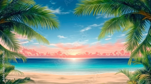 Summer Vacation - Accessories In Bag In Tropical Beach