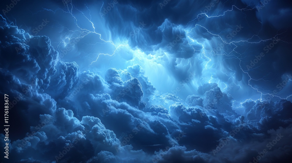 custom made wallpaper toronto digitalEpic Storm Cloudscape with Dramatic Lightning, Thunderstorm, Climate Change Background