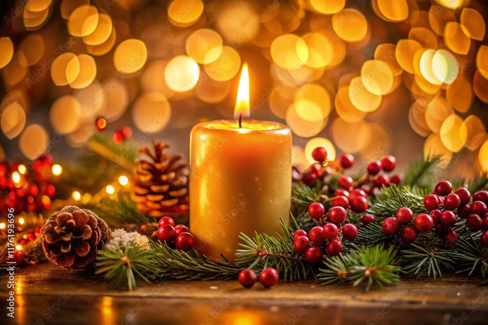 Cozy Candlelight Festive Evening: Warm Bokeh Background Stock Photo Cozy Candlelight Festive Evening: Warm Bokeh Background Stock Photo