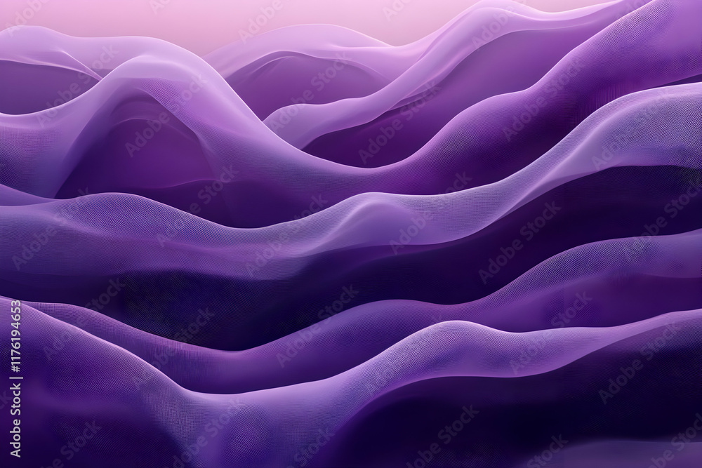 Obraz premium Purple 3D Wave Abstract Background