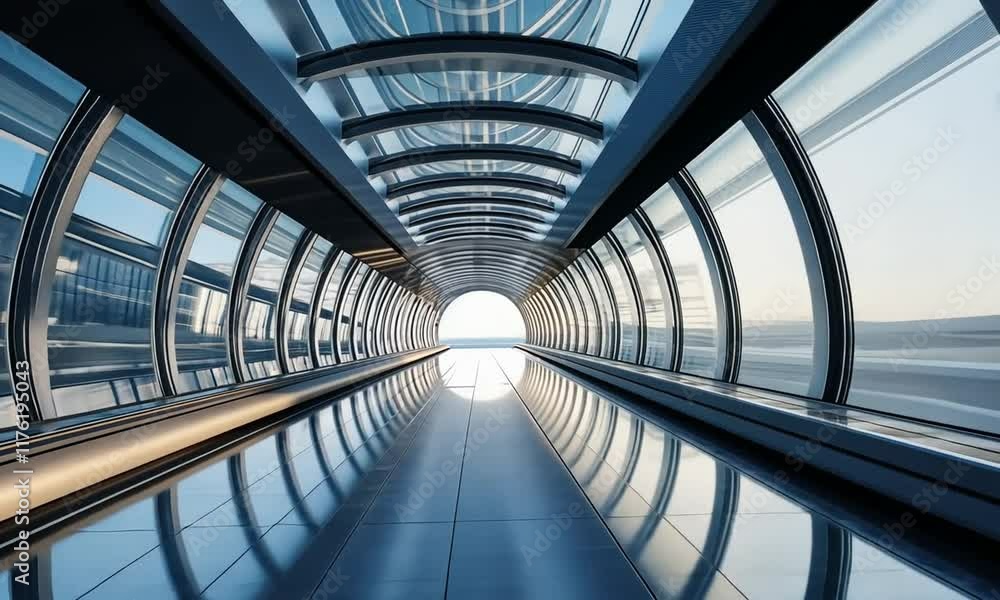 Futuristic Glass Tunnel: Modern Architecture and Design Futuristic Glass Tunnel: Modern Architecture and Design
