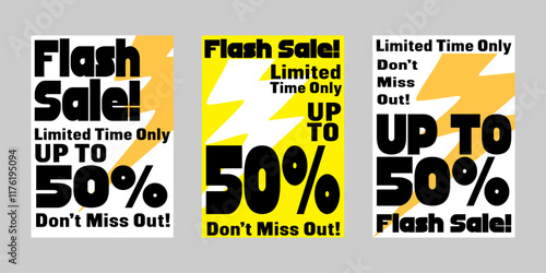 Event poster set with minimalist maximalist style, Promo  and sale flyer design for social media. Colorful poster collection for print. Trendy poster design for print and promotion