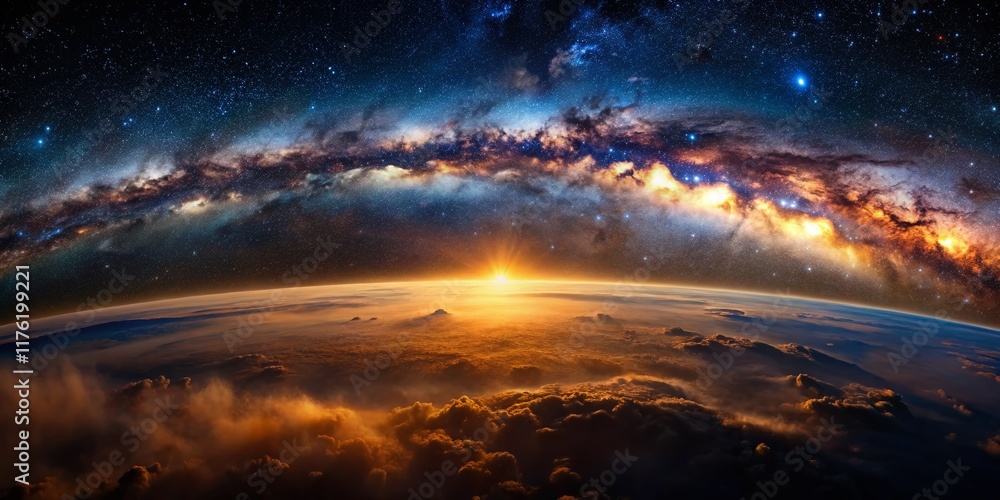 Fototapeta premium Dark Matter Nebula: Cosmic Dust and Gas Textures in Deep Space