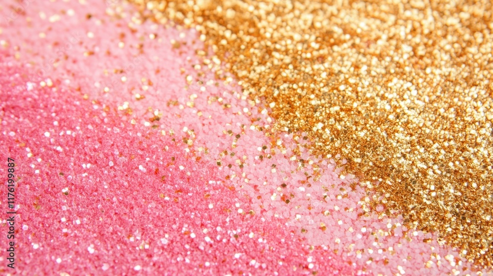 Fototapeta premium A stunning abstract design with pink and gold glitter, ideal for stylish backgrounds