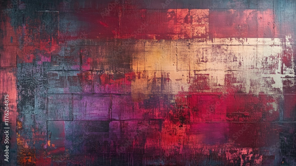 Obraz premium Abstract Textured Background with Rich Warm Colors of Red, Purple, and Black Capturing a Bold and Dramatic Atmosphere for Creative Projects